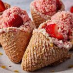 Strawberry Crunch Cheesecake Cones Recipe