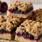 Sweet Cherry Crumble Bars Recipe