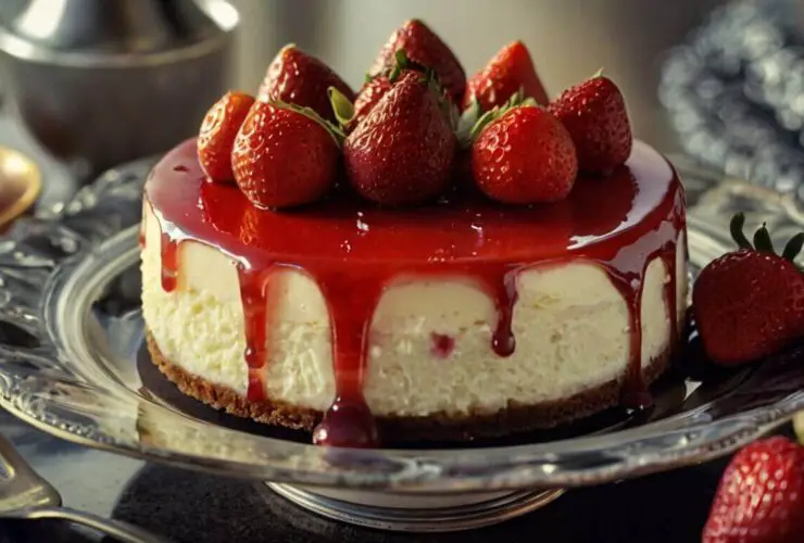 Velvet Strawberry Cheesecake Recipe