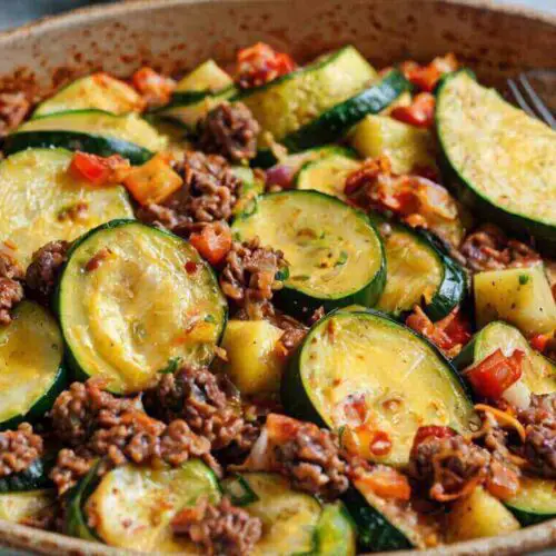 Zucchini And Ground Beef Skillet Recipe