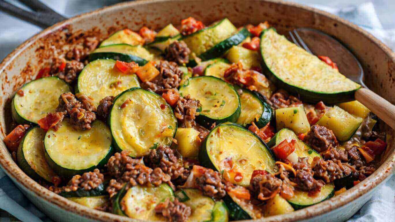 Zucchini And Ground Beef Skillet Recipe