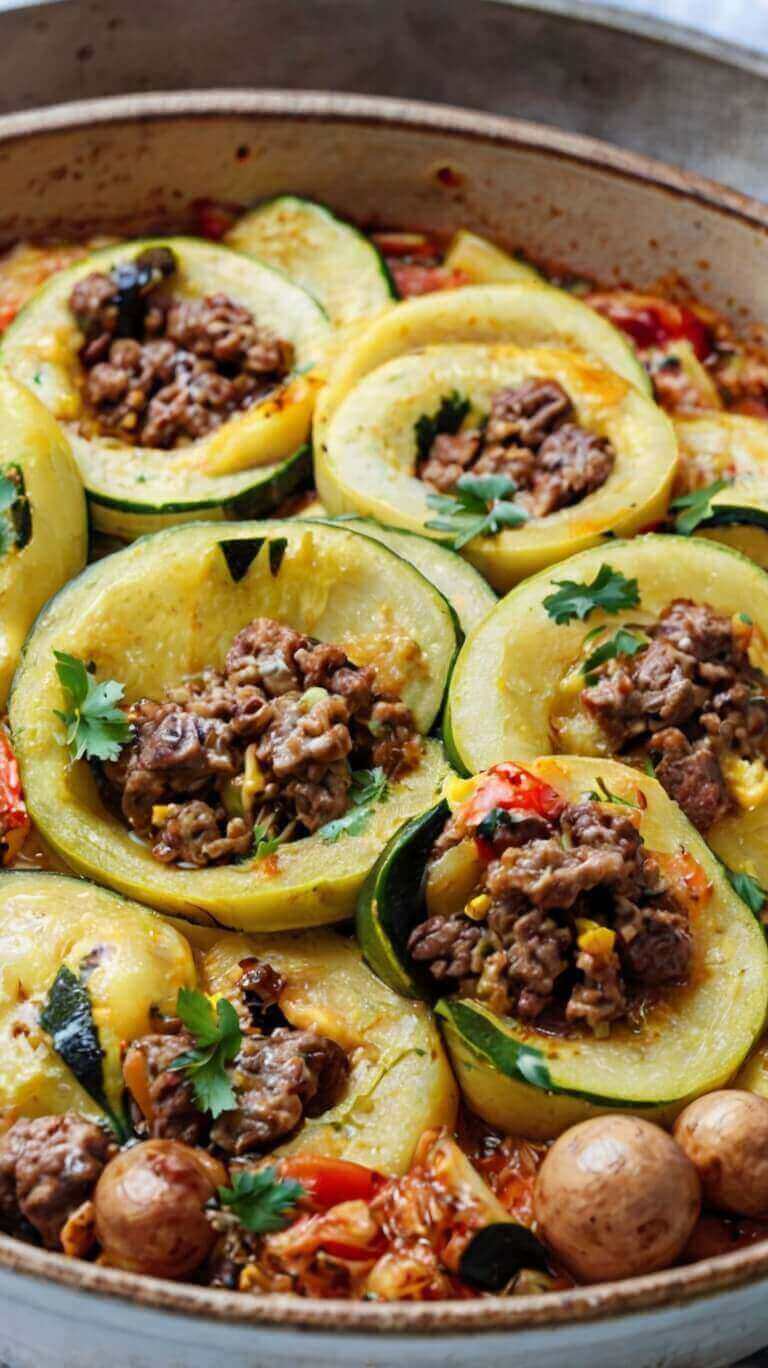 Zucchini And Ground Beef Skillet