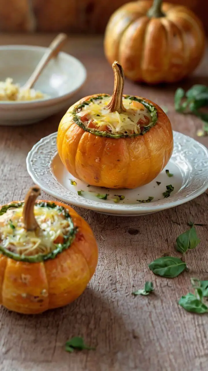 Pizza Stuffed Pumpkins