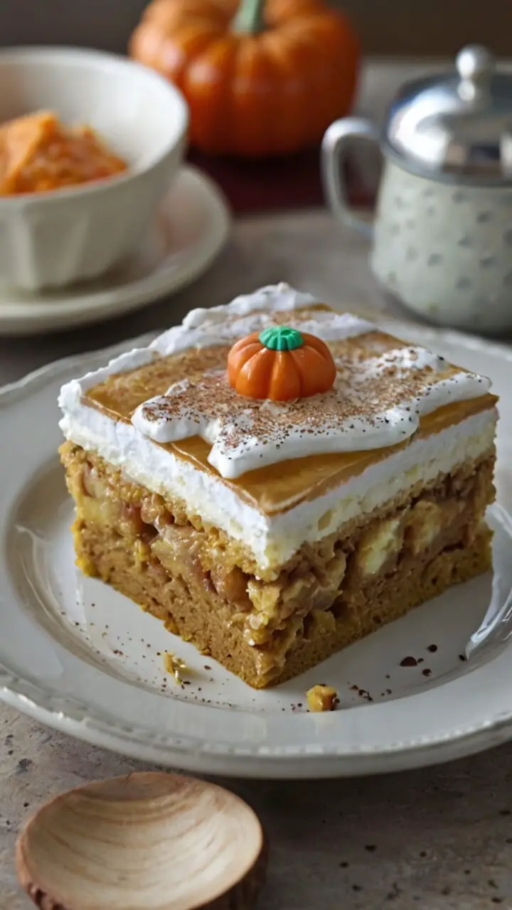 Pumpkin Spice Poke Cake