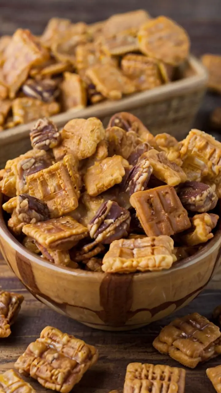 Addicting Toffee Chex Mix