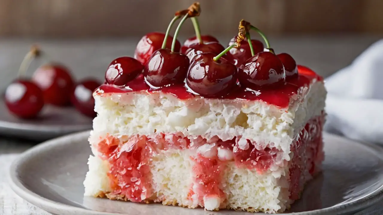 Delicious Cherry Poke Cake Recipe