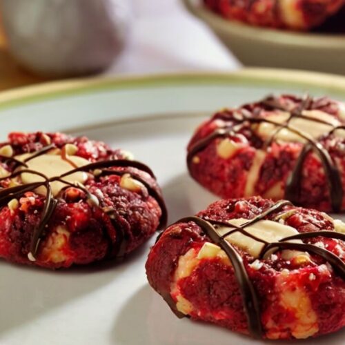 Red Velvet Cream Cheese Thumbprint Cookies Recipe