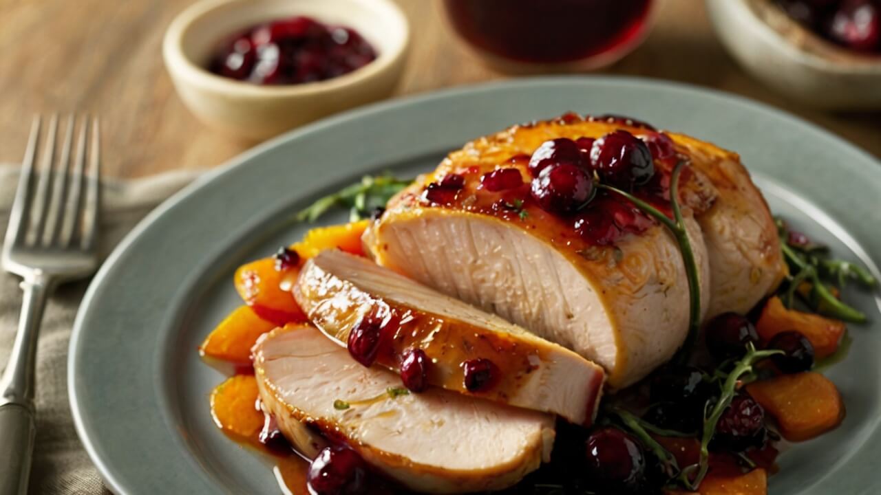 Turkey Breast with Cranberry Orange Sauce Recipe