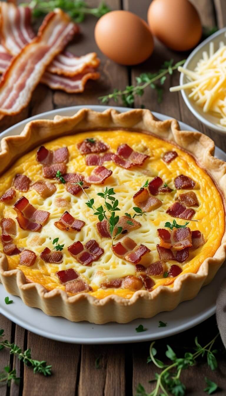 Bacon and Cheese Quiche