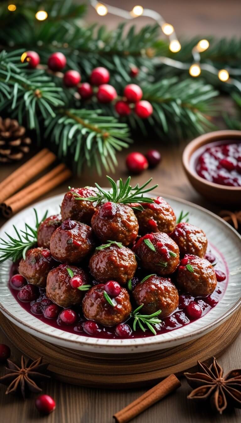 Christmas Cranberry Meatballs