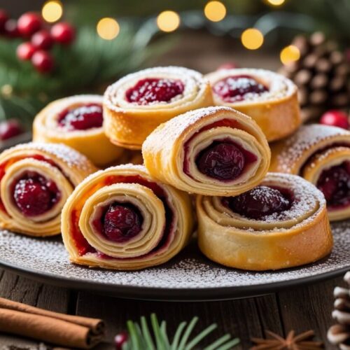 Christmas Cranberry Roll Ups Recipe
