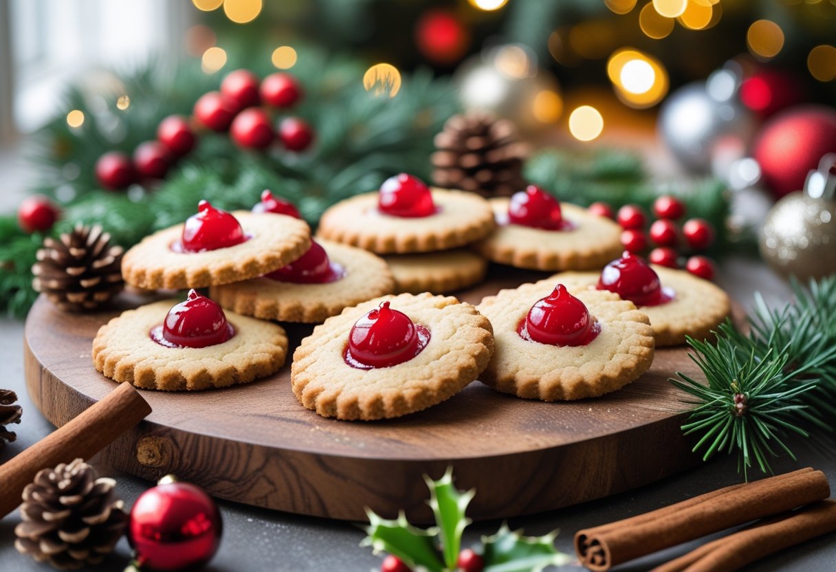 Christmas Maraschino Cherry Shortbread Cookies Recipe