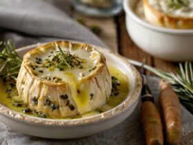 Baked Brie Garlic Herbs Recipe