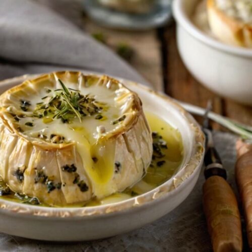Baked Brie Garlic Herbs Recipe