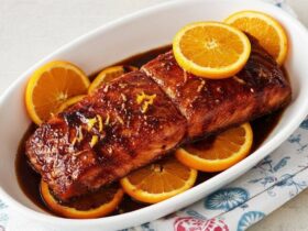 Pomegranate and Orange Glazed Salmon Recipe