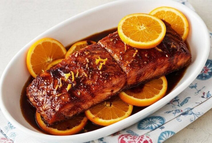 Pomegranate and Orange Glazed Salmon Recipe