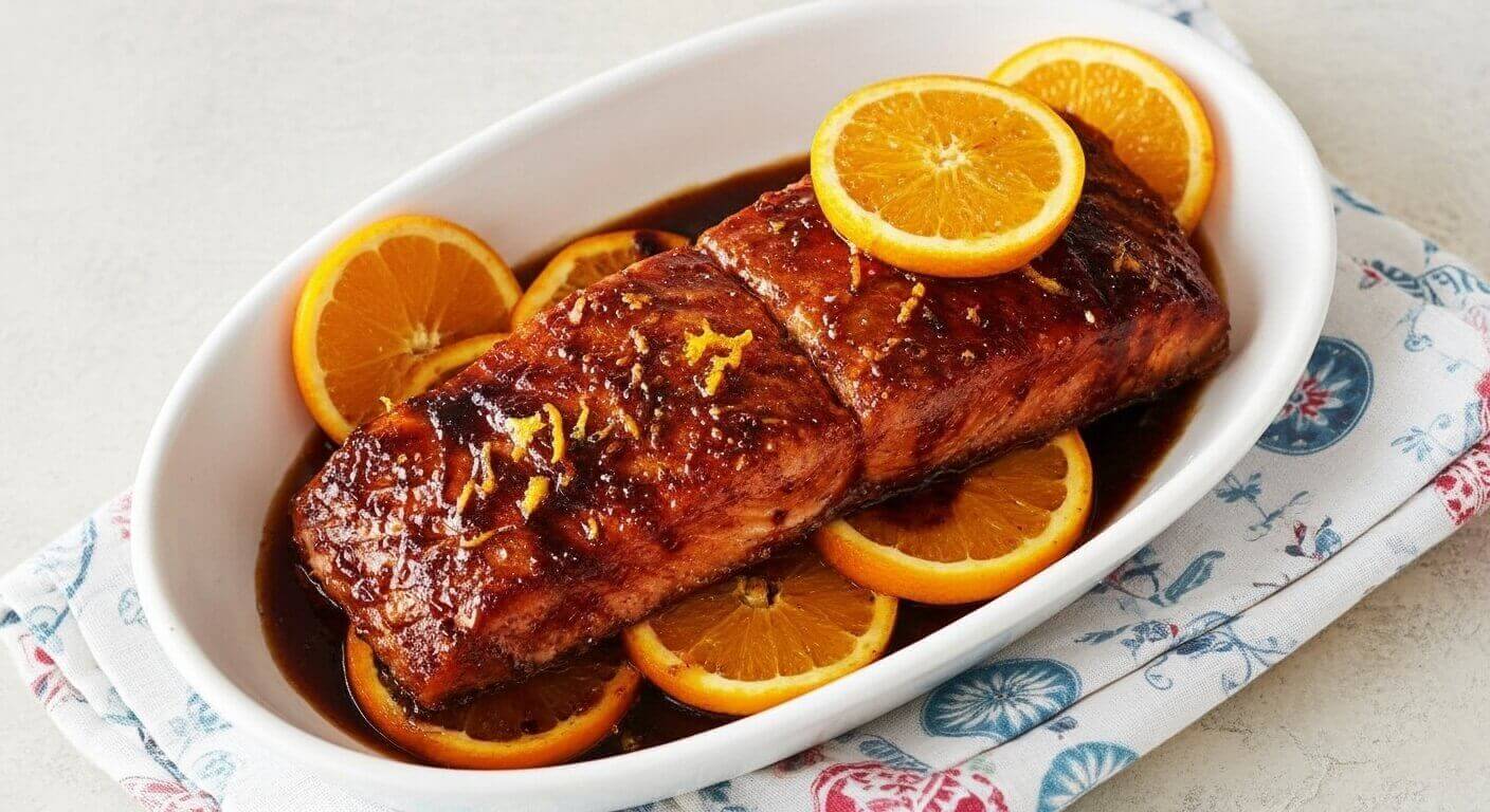 Pomegranate and Orange Glazed Salmon Recipe