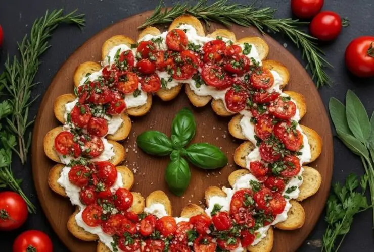 Christmas Bruschetta Wreath Recipe