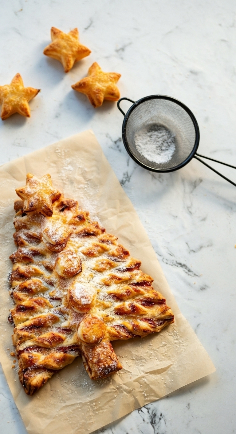 Ham & Cheese Puff Pastry Christmas Tree 