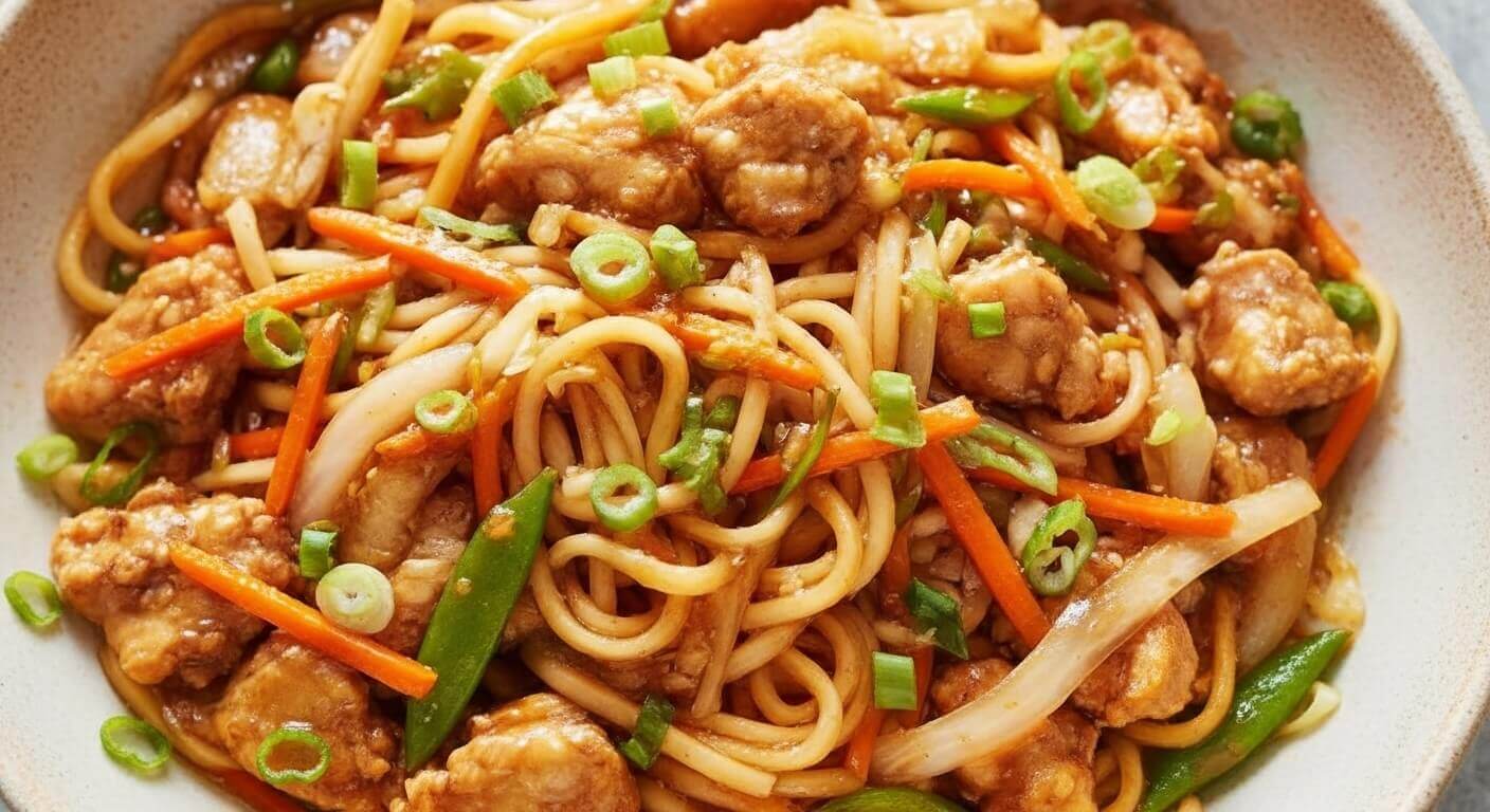 Garlic Chicken Lo Mein Recipe