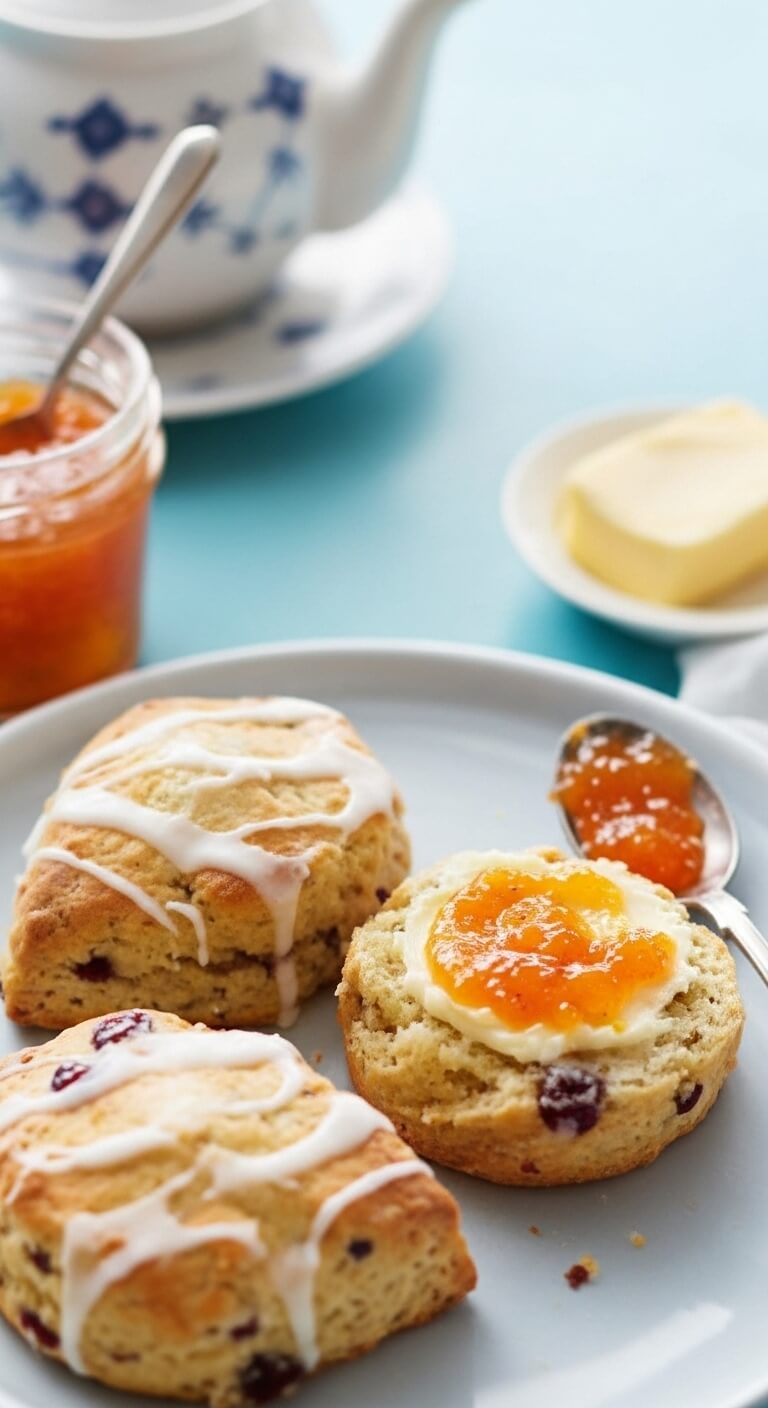 Cranberry Orange Sour Cream Scones