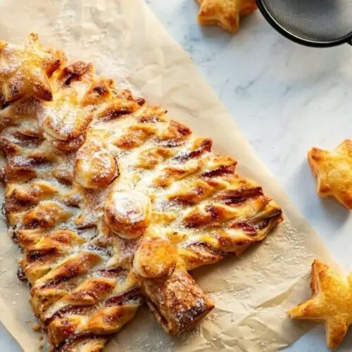 Ham & Cheese Puff Pastry Christmas Tree Recipe