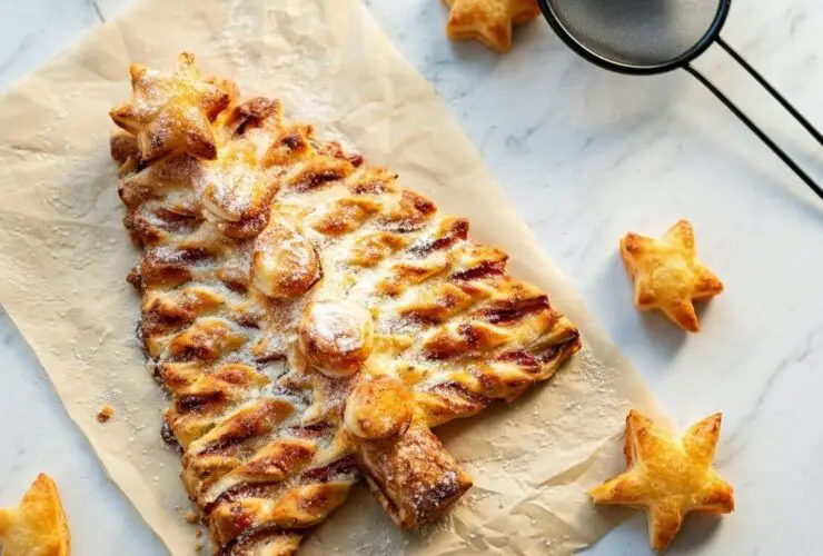 Ham & Cheese Puff Pastry Christmas Tree Recipe