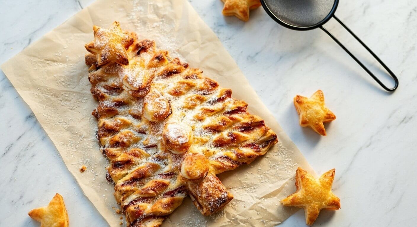 Ham & Cheese Puff Pastry Christmas Tree Recipe