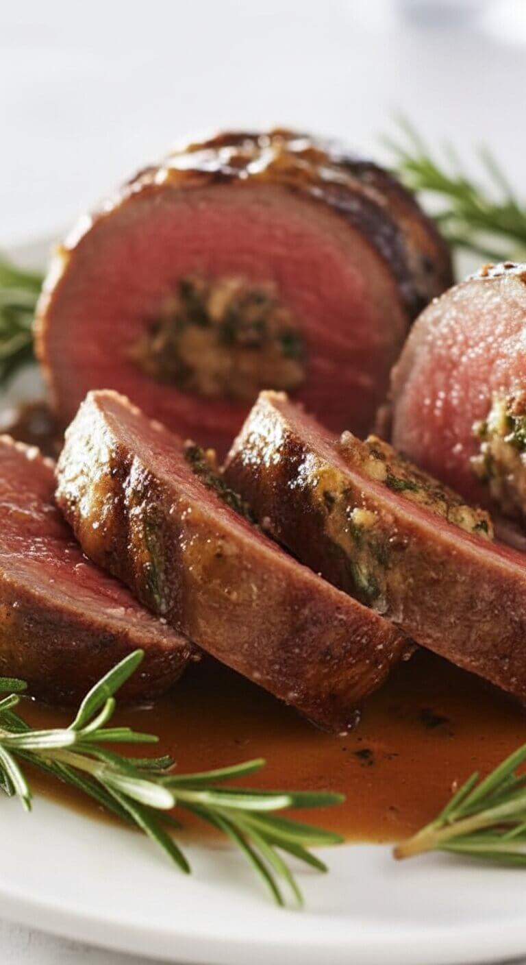 Christmas Stuffed Beef Tenderloin