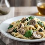 Creamy Spinach Mushroom Pasta Recipe