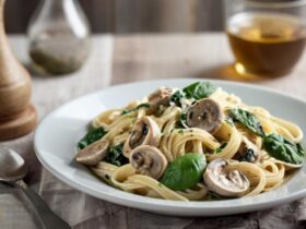 Creamy Spinach Mushroom Pasta Recipe