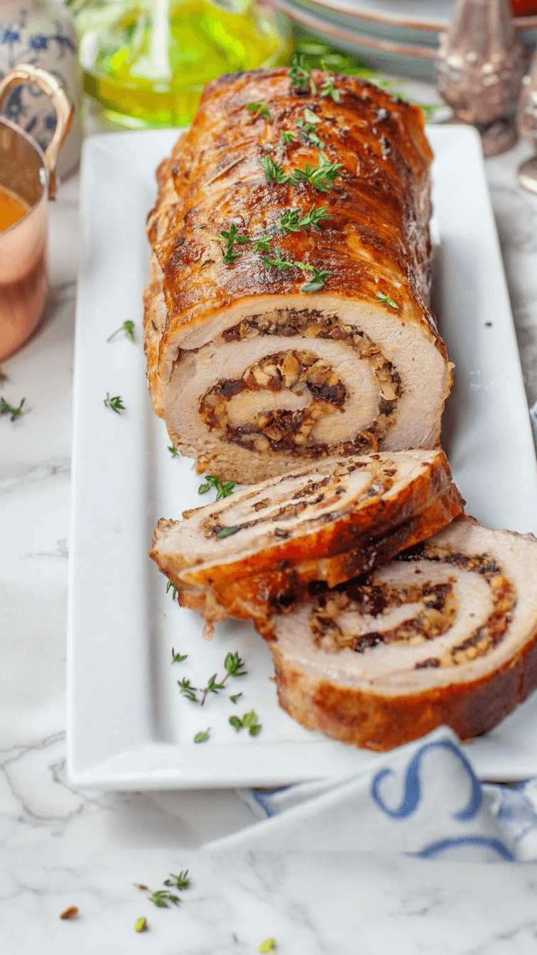 Christmas Stuffed Pork Roast