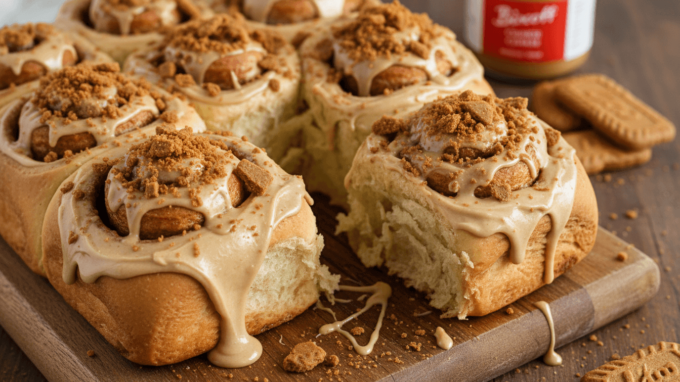 Biscoff Cookie Butter Cinnamon Rolls Recipe