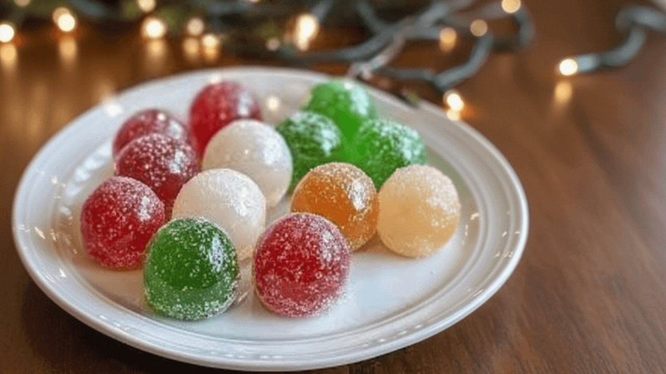No Bake Christmas Jello Balls Recipe