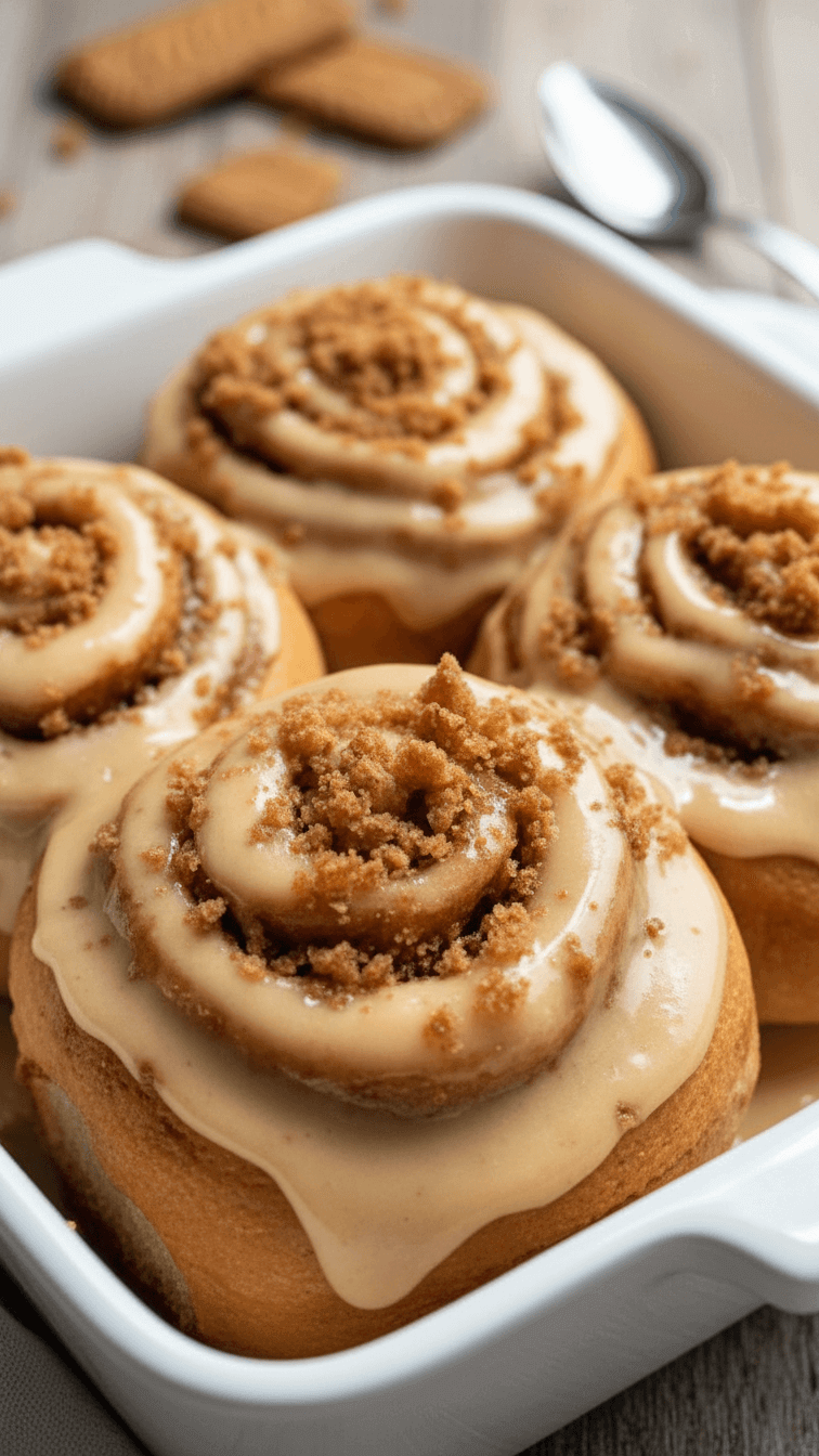 Biscoff Cookie Butter Cinnamon Rolls