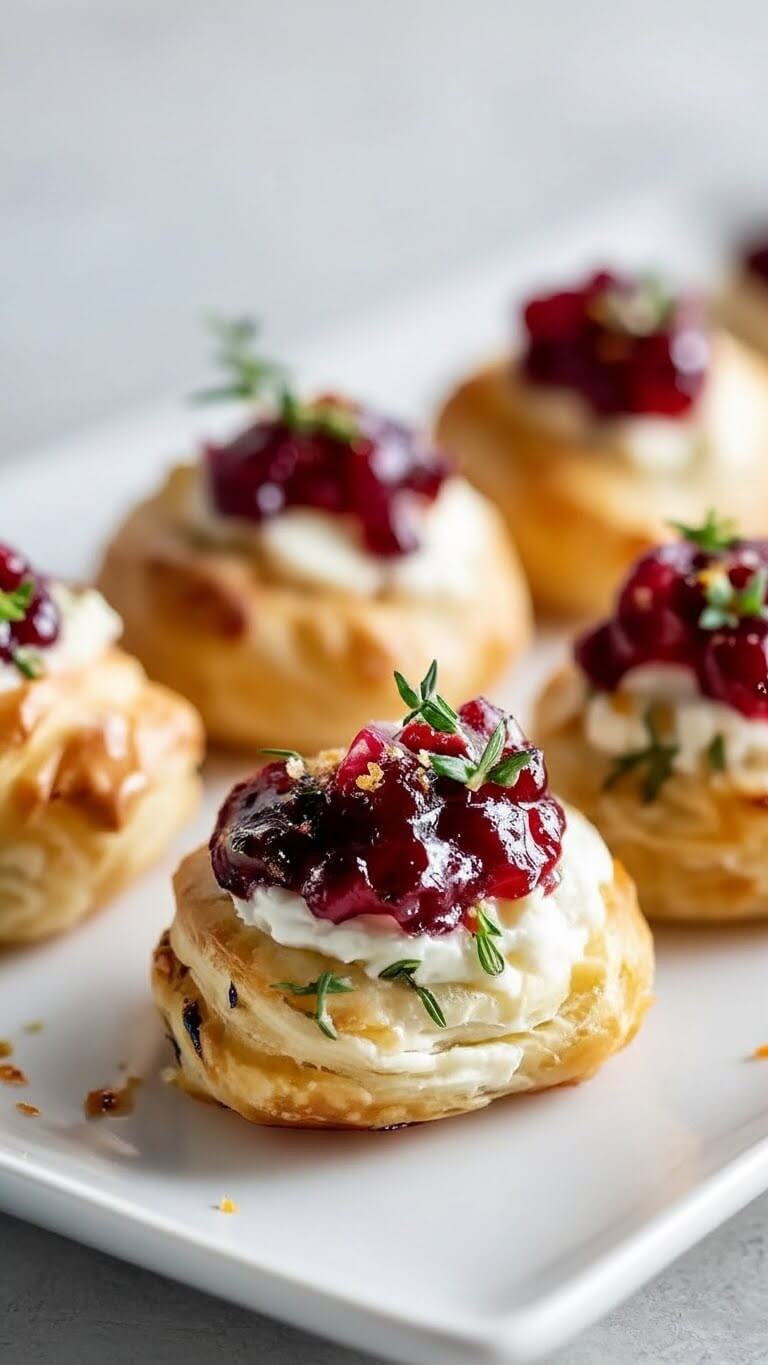 Cranberry Cream Cheese Crescent Bites