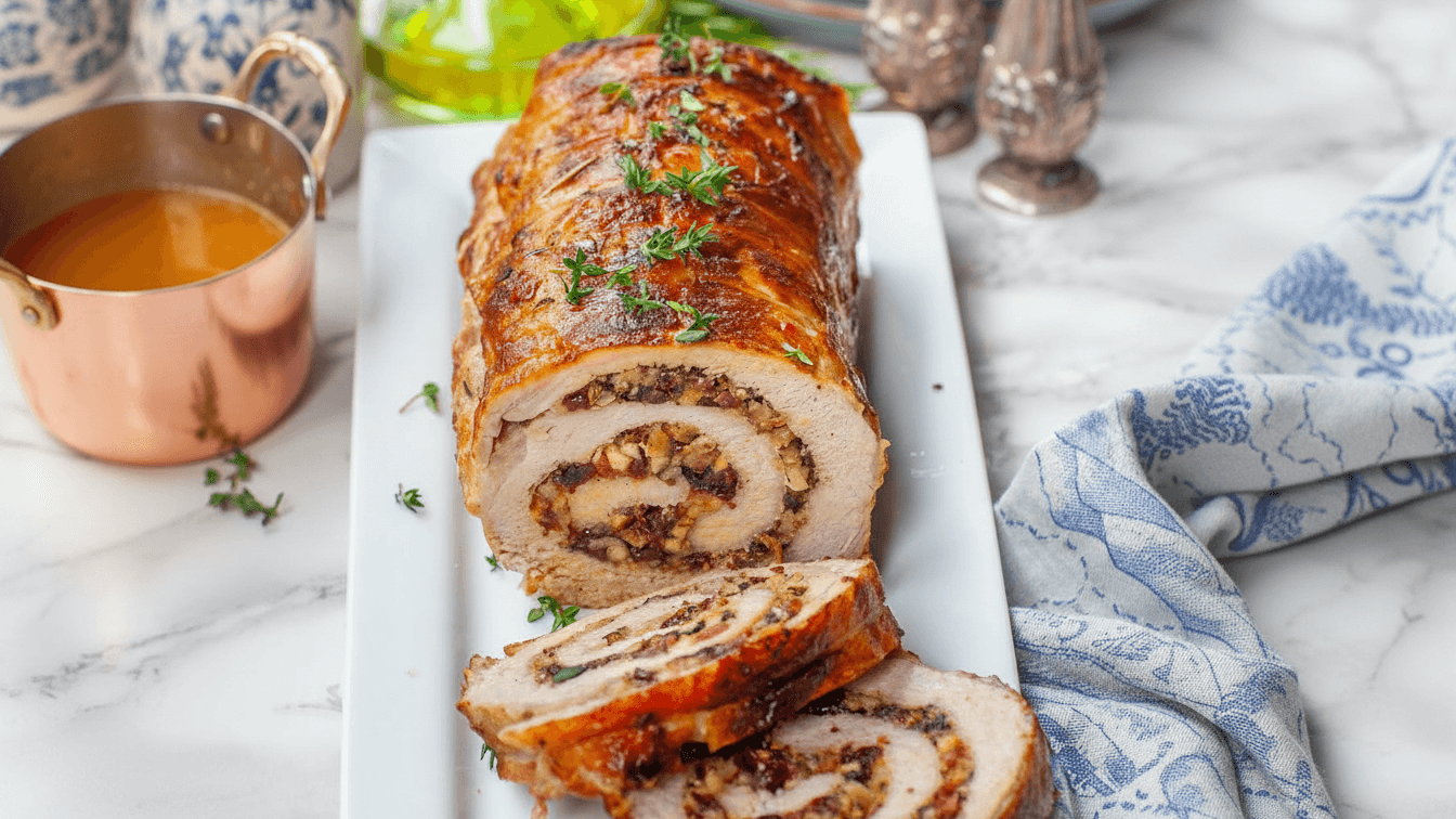 Christmas Stuffed Pork Roast Recipe