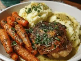 Garlic Herb Chicken and Carrot Plate Recipe