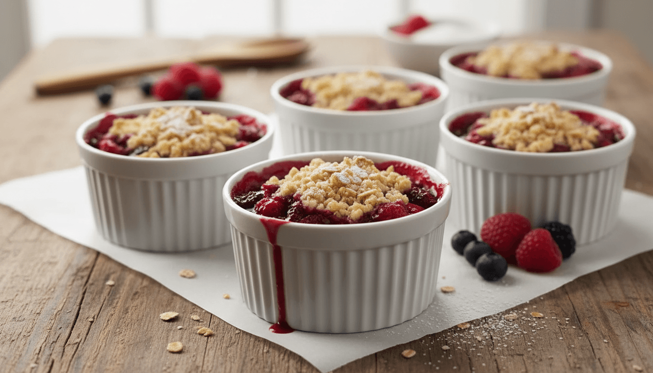Ina Garten Tri Berry Crumbles Recipe