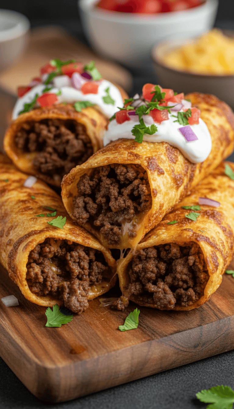 Crispy Keto Beef Taquitos
