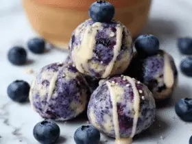 Blueberry Cheesecake Protein Bites Recipe