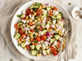 Mediterranean Chickpea Feta Salad Recipe