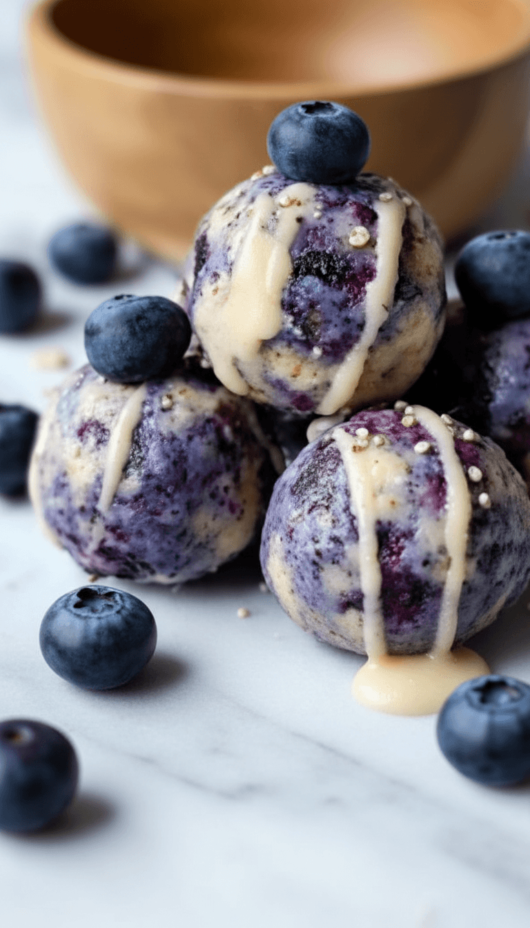 Blueberry Cheesecake Protein Bites