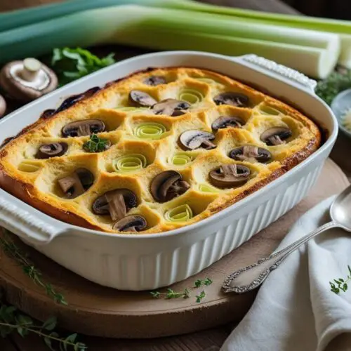 Ina Garten Mushroom Leek Bread Pudding Recipe