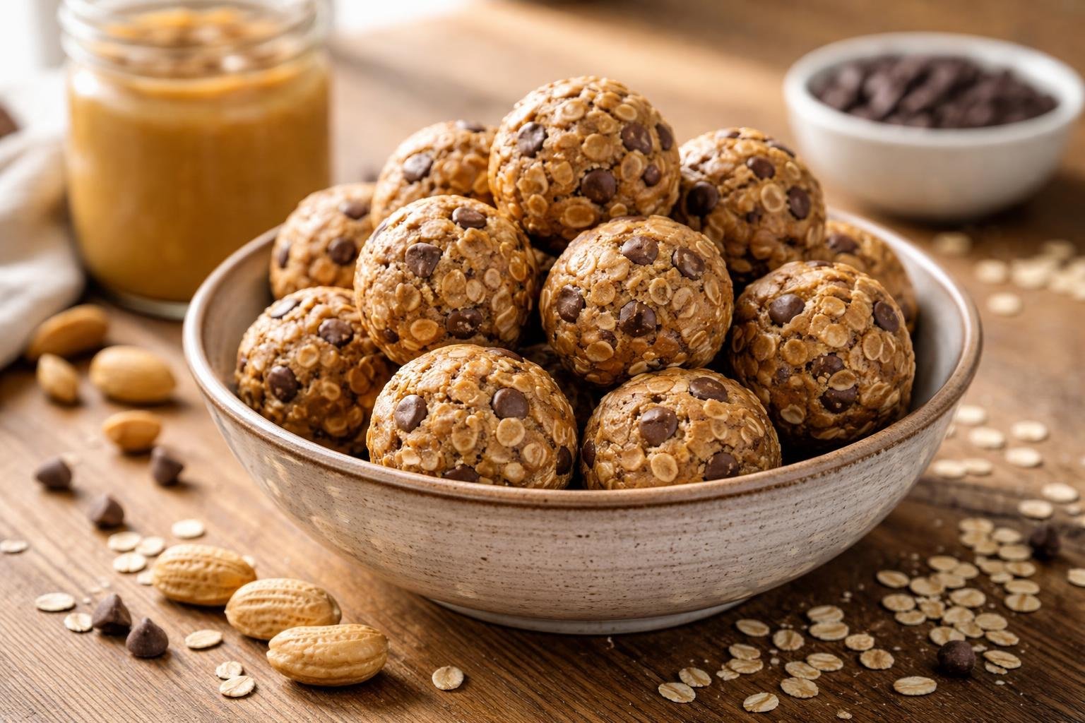 Peanut Butter Oatmeal Chocolate Chip Energy Bites Recipe