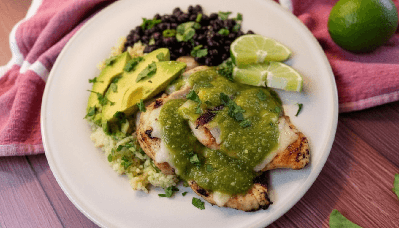 Grilled Salsa Verde Pepper Jack Chicken Recipe