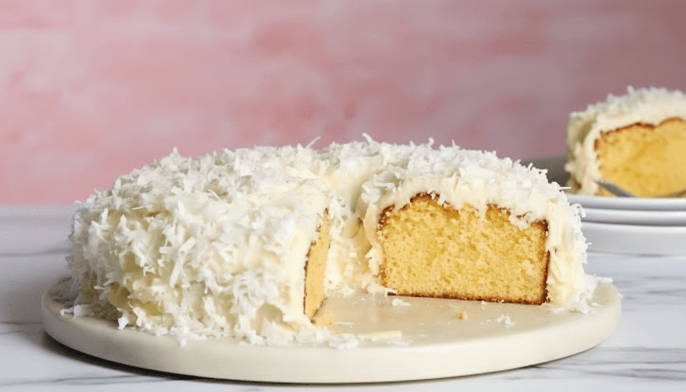 Moist and Fluffy Coconut Cake Recipe