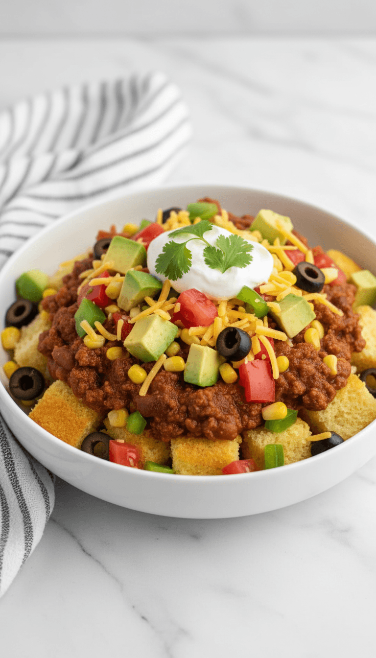 Chili Cornbread Salad