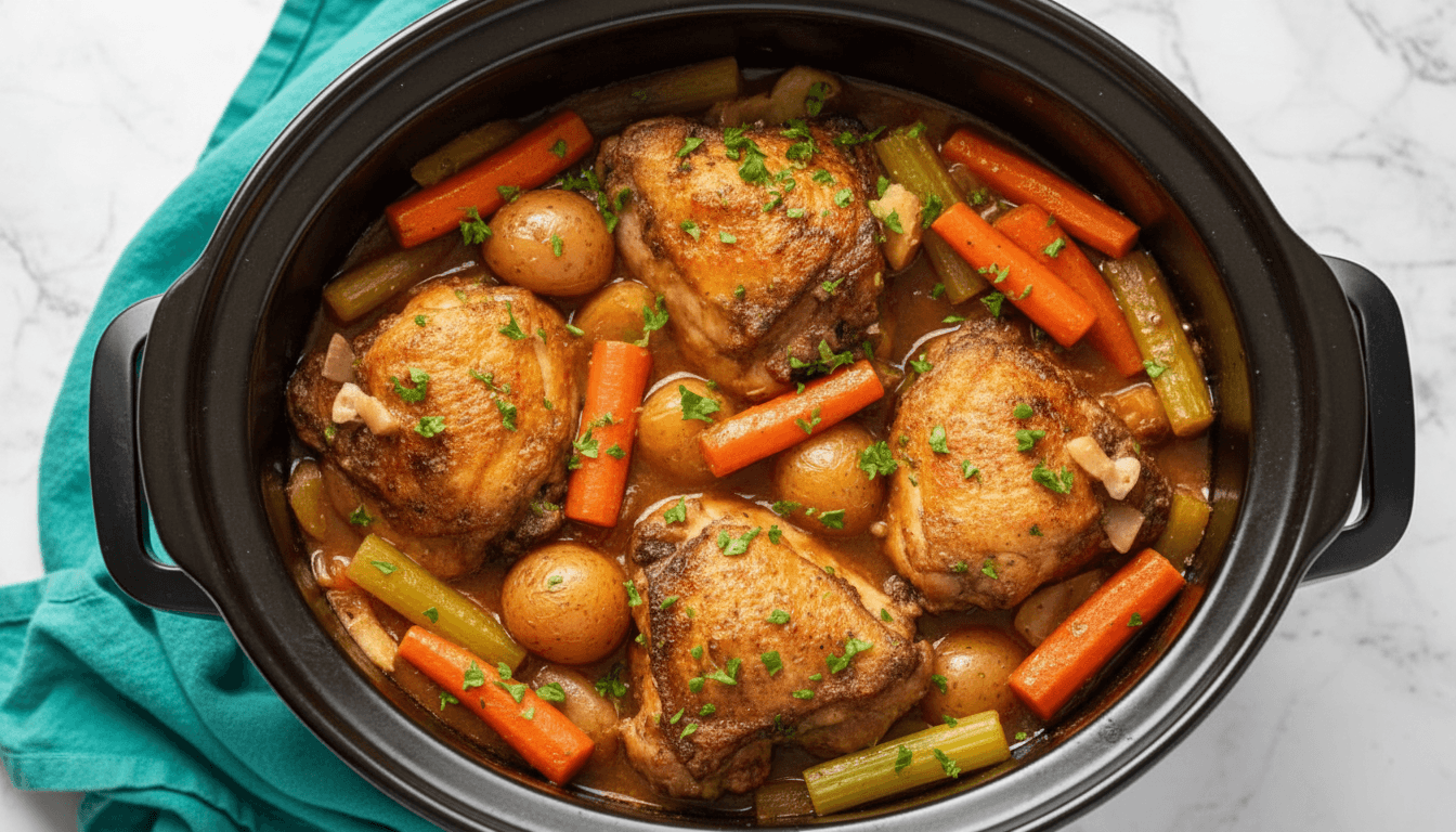 Crockpot Chicken Thigh Pot Roast Recipe