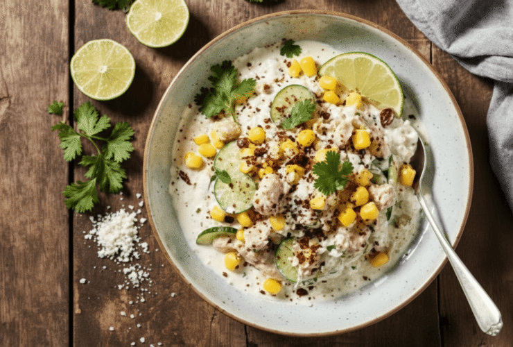 Street Corn Creamy Cucumber Chicken Salad Recipe